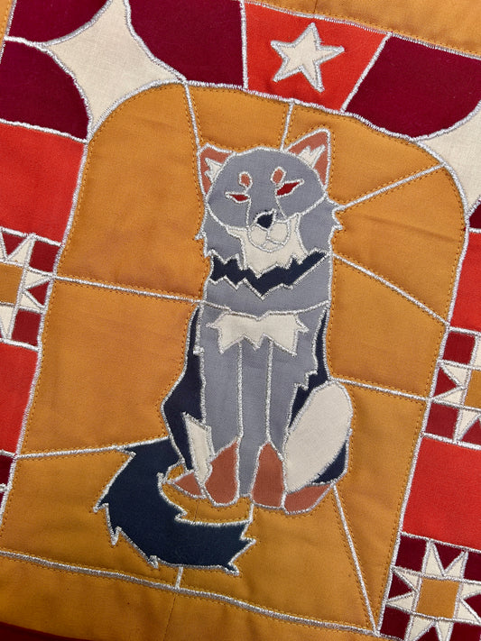 Darwin's Fox Stained Glass Wall Hanging