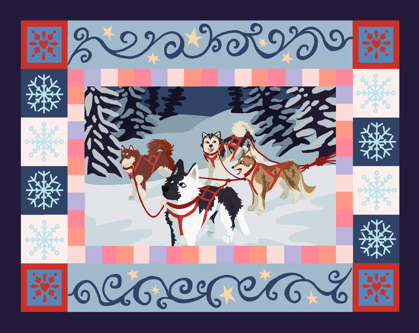 Sled Dogs - Art Print