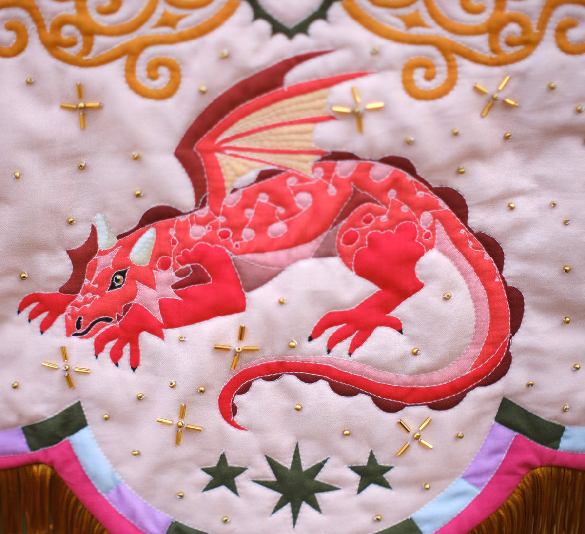 Dragon Wholecloth Quilt Banner
