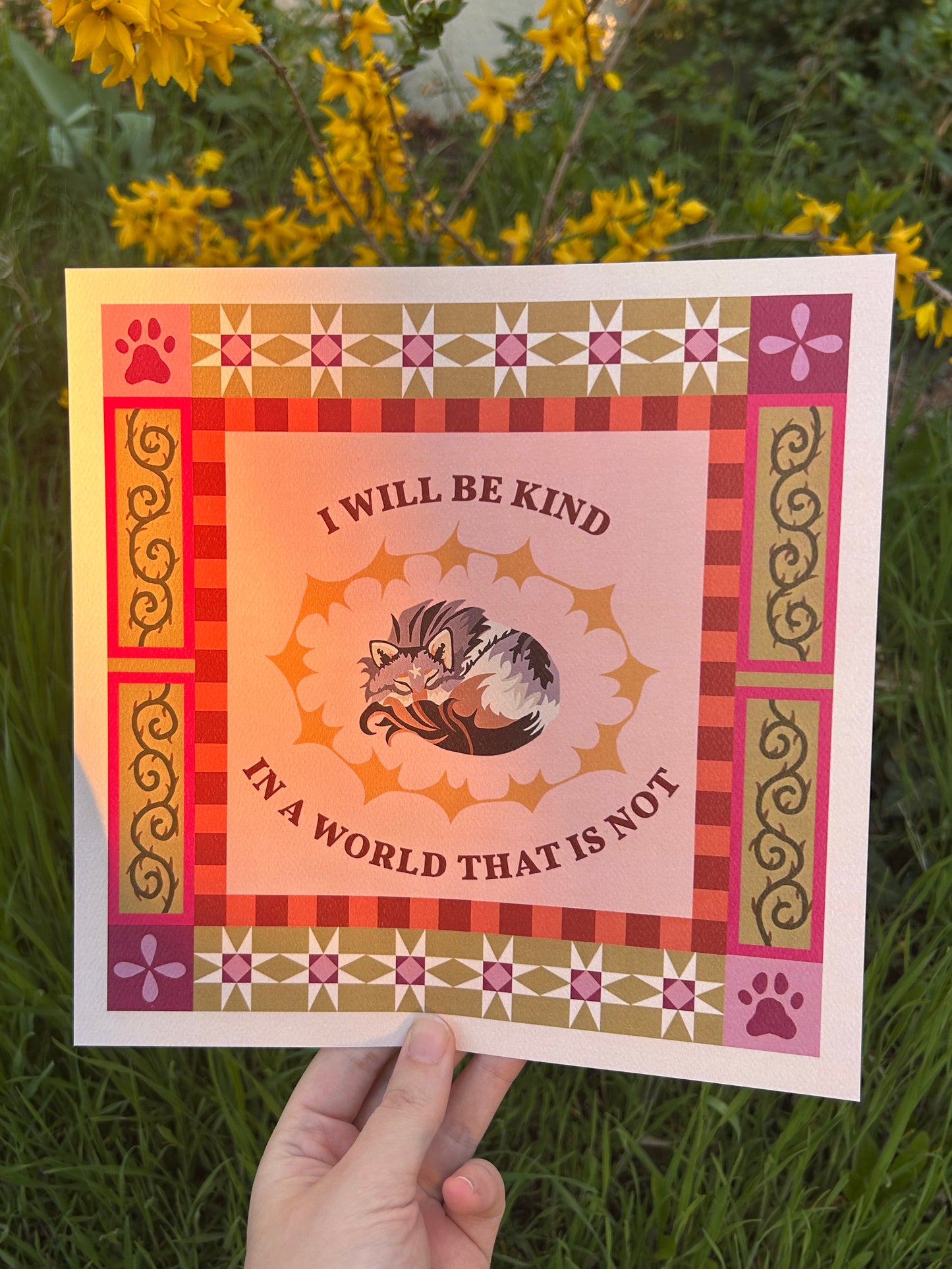 I Will be Kind Wolf - Art Print