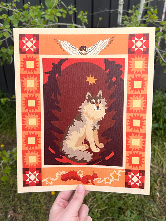 Summer Wolf - Art Print