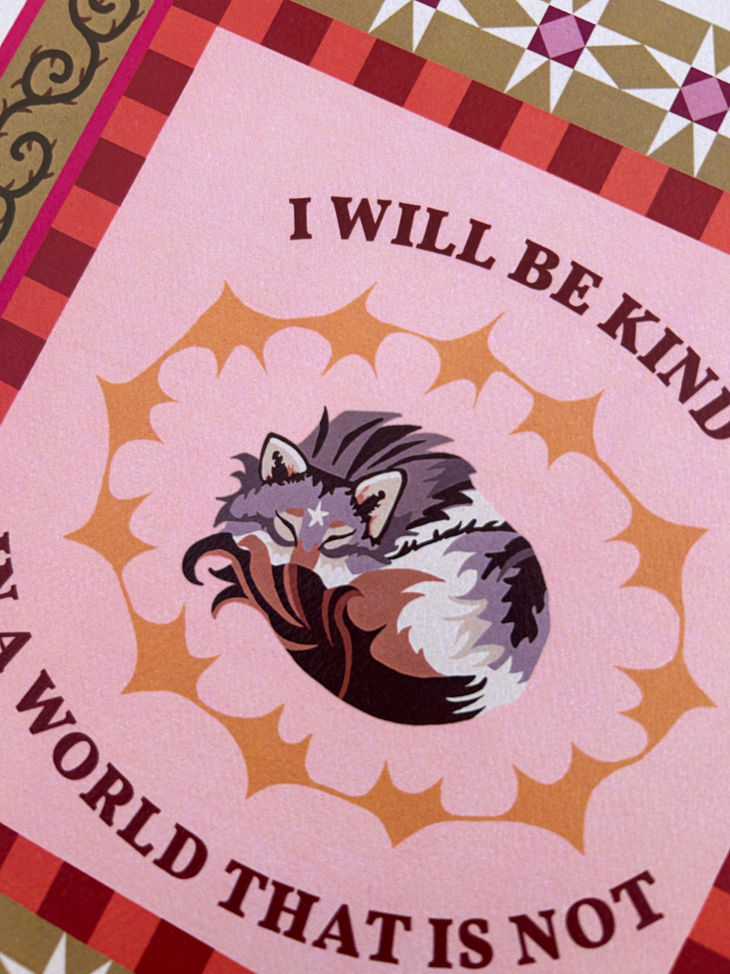 I Will be Kind Wolf - Art Print