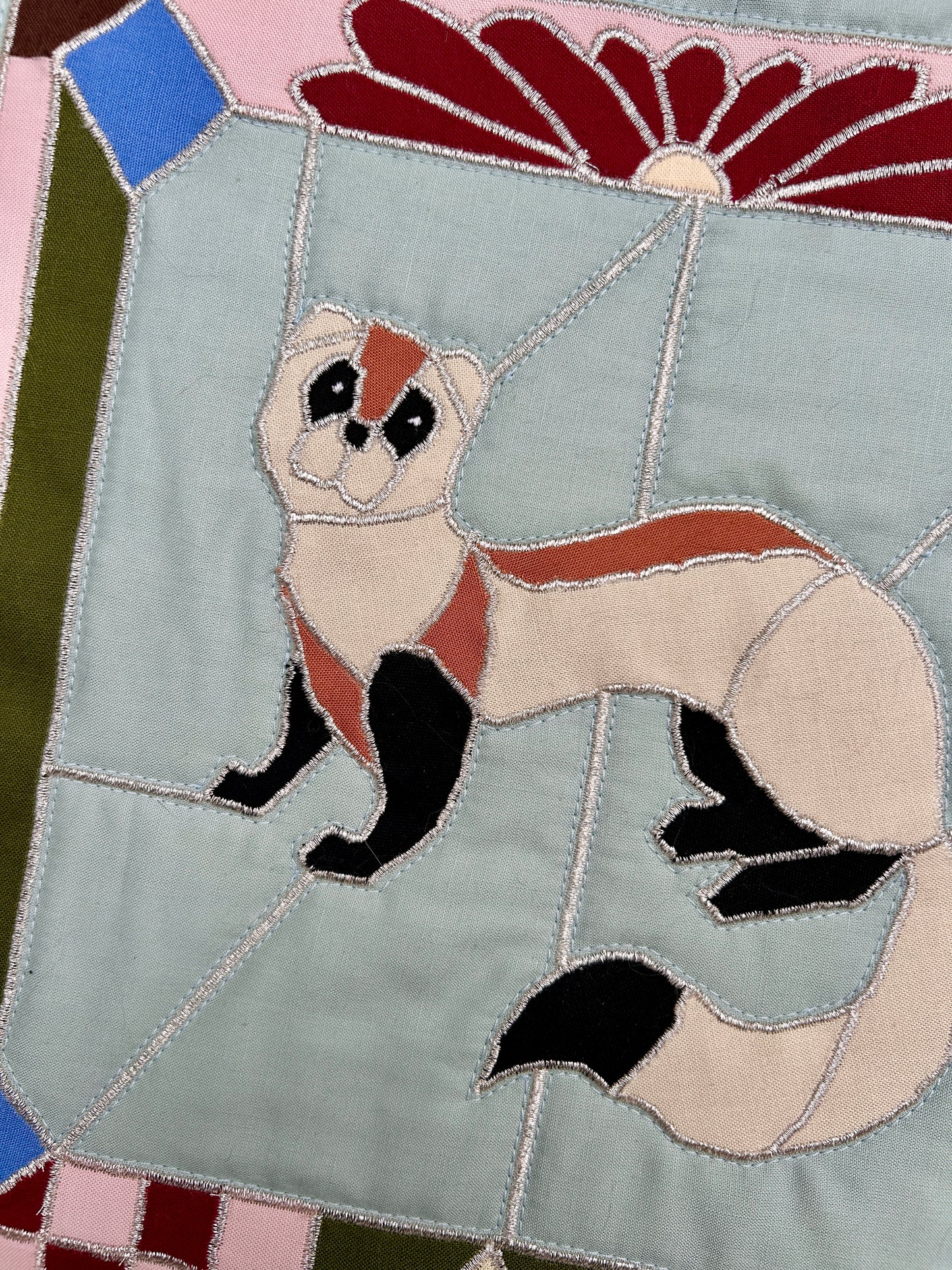 Black-Footed Ferret Stained Glass Wall Hanging