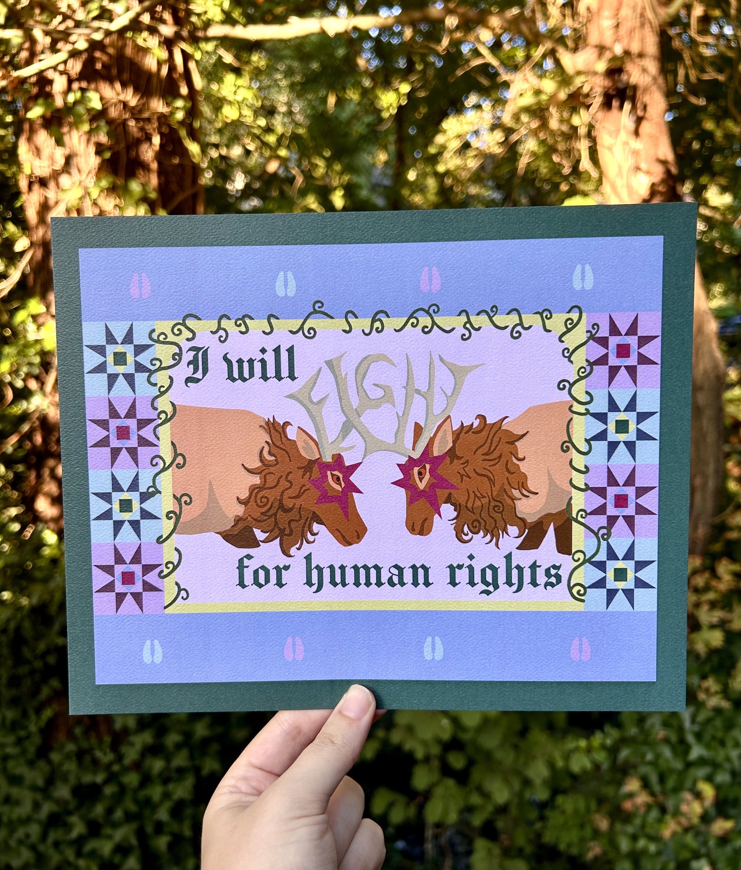 Fighting Elk - Art Print