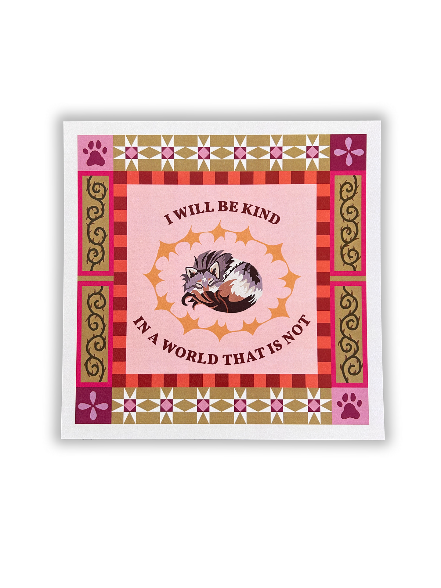 I Will be Kind Wolf - Art Print